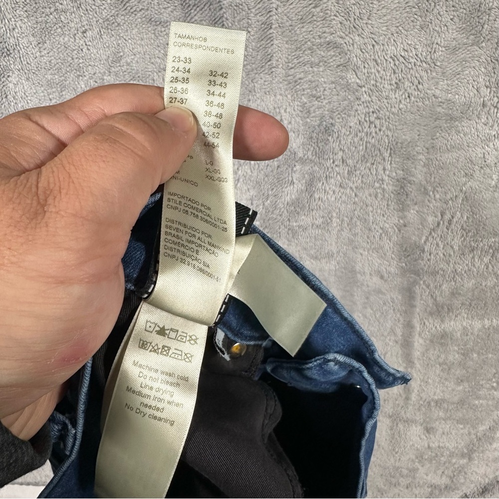 7 For All Mankind Luxe Performance “The Straight” Size 36 Blue Stretch Denim - Picture 6 of 7